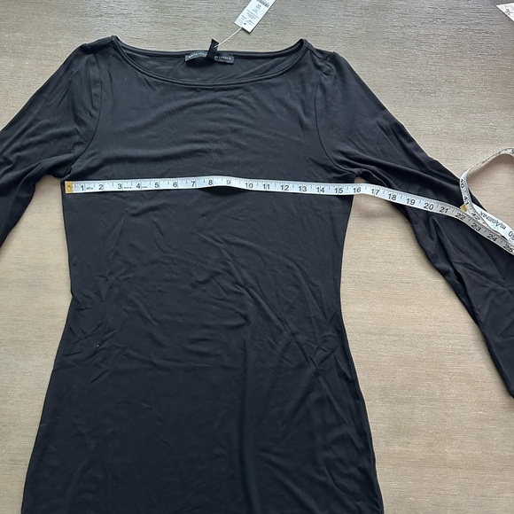 White House black market 3/4 sleeve Black tshirt Dress - Picture 6 of 8